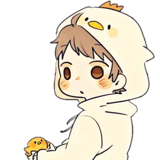 🎀 Cartoon, Tier, Huhn, Niedlich, Charakter, Illustration telegram sticker