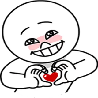 ❤ amore, cuore, cartoni animati, carino, espressione, emoji telegram sticker