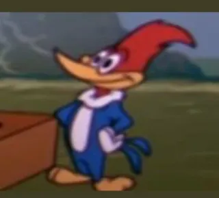 🙂 Woody Woodpecker 만화, 딱따구리, 애니메이션, 고전 만화, 새 telegram sticker