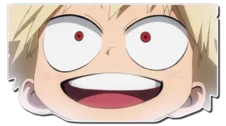 😃 Bakugo Katsuki My Hero Academia anime, manga, bakugo, my hero academia telegram sticker
