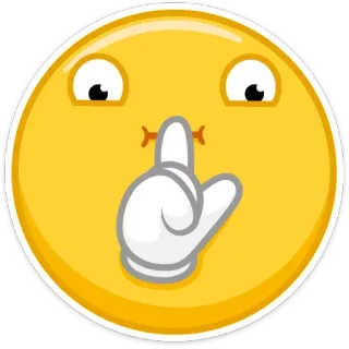 🤫 絵文字, シー, 静かに, 静か, 指, 口, 黙れ telegram sticker