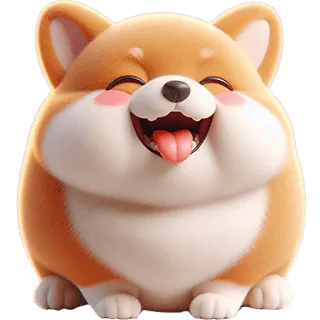 😀 corgi, cachorro, fofo, desenho animado, animal, animal de estimação telegram sticker