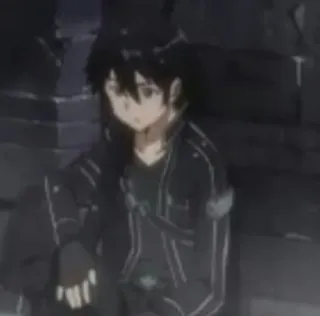 ⚔ Kirito Sword Art Online anime, sword art online, kirito, avatar, gamer, fantasy telegram sticker