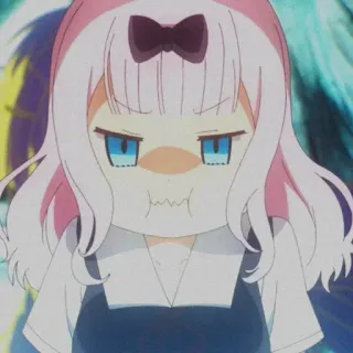 😤 Chika Fujiwara Kaguya-sama: Love Is War anime, chika fujiwara, kaguya-sama, angry, meme, funny, cartoon telegram sticker