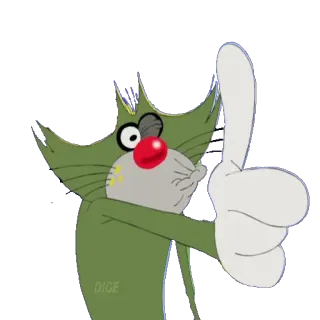 👍 Oggy Oggy and the Cockroaches oggy, chat, dessin animé, drôle telegram sticker