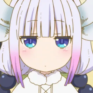 🥛 Kanna Kamui Miss Kobayashi's Dragon Maid Anime, Naga, Kanna, Lucu, Chibi whatsapp sticker