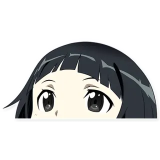 😳 Asada Shino (Sinon) Sword Art Online 애니메이션, 소녀, 눈, 귀여운, 카와이, 만화 telegram sticker