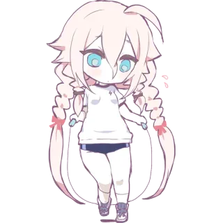 💦 アニメ, ちび, 可愛い, 女の子, 縄跳び, かわいい, 三つ編み telegram sticker