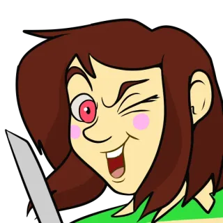 😜 Chara Undertale telegram sticker