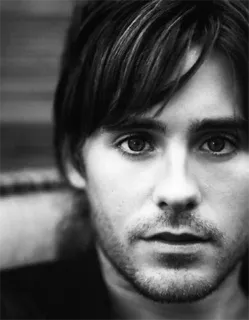 🤕 Jared Leto portret, aktor, celebryta, mężczyzna, czarno-białe, piosenkarz telegram sticker