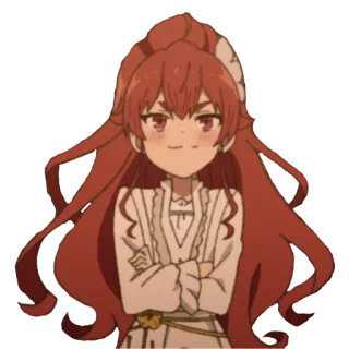 😌 anime, hoạt hình, phụ nữ, nhân vật, nữ telegram sticker