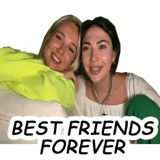👭 BEST FRIENDS FOREVER freunde, mädchen, freundschaft, glücklich, spaß telegram sticker