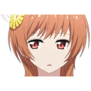 😒 Аниме, Мультфильм, Девушка, Персонаж, Милый, Манга whatsapp sticker