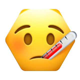 🤒 emoji, sick, thermometer, fever, illness, health telegram sticker