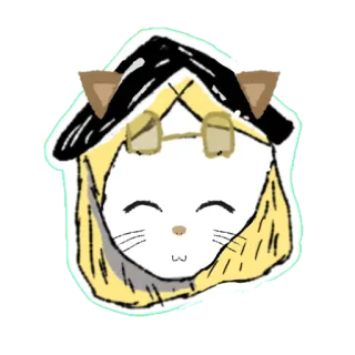 😸 cat, cartoon, animal, cute, illustration, sticker telegram sticker