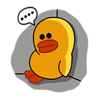 😕 เป็ด, การ์ตูน, สติกเกอร์, น่ารัก telegram sticker