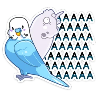 Попуги :: @stickroom telegram stickers