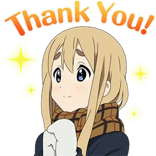 🙏 Thank You! thank you, anime, cute, cartoon telegram sticker