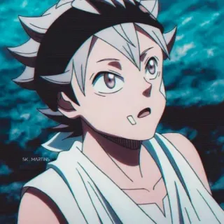 🧐 Asta Black Clover Anime, Mangá, Asta, Black Clover, Shonen telegram sticker