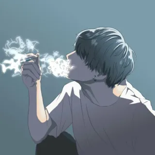 Anime《Cigarette》🚬 @anime_fanss telegram stickers