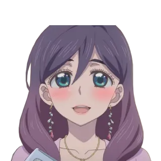☺️ anime, cartoon, woman, character whatsapp sticker