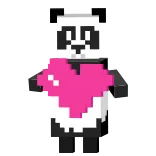 ❤️ Panda, Herz, Liebe, Pixel Art, Tier, Süß telegram sticker