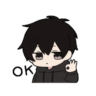 👌 OK Anime, Chibi, Lindo, Ok, Aprobado telegram sticker