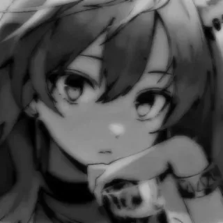 ▪️ Anime, Mangá, Retrato, Desenho animado, Ilustração, Garota telegram sticker