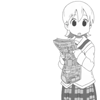 😮 Mio Naganohara Nichijou Anime, Garota da escola, Mio Naganohara, Nichijou telegram sticker