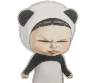 👻 熊猫, 可爱, 动物, 卡通, 角色, 插图 telegram sticker