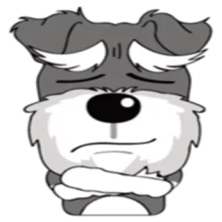😐 perro, triste, molesto, dibujo, animal telegram sticker