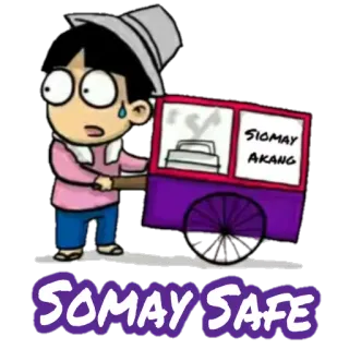 😋 SOMAY SAFE อาหาร, การ์ตูน, ขนมจีบ, อาหารเอเชีย, อาหารริมทาง, คนขาย telegram sticker
