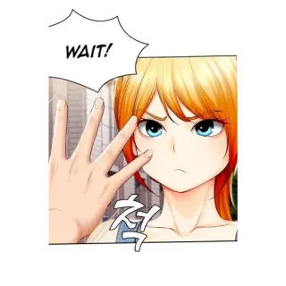 😤 WAIT! 动漫, 女孩, 等待, 漫画, 手, 表情 telegram sticker
