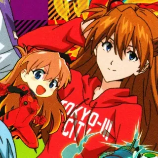 ❤️ Asuka Langley Sohryu Neon Genesis Evangelion TOKYO-III CITY Anime, Manga, Karakter, Gadis, Asuka, Evangelion telegram sticker
