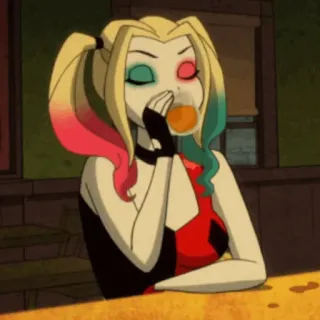 🎪 Harley Quinn 할리 퀸, 만화, 음주, 금발, dc 코믹스 telegram sticker