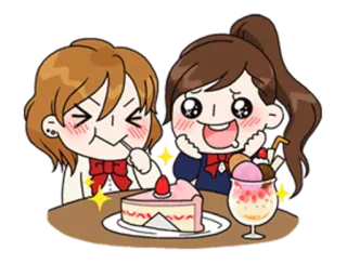 🤤 Аниме, Еда, Торт, Мороженое, Каваий, Милый, Десерт, Еда whatsapp sticker