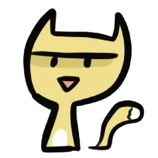 😐 gato, desenho animado, animal, animal de estimação, ilustração, adesivo whatsapp sticker