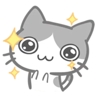 😃 猫, かわいい, ステッカー, 動物, 可愛い, キラキラ telegram sticker