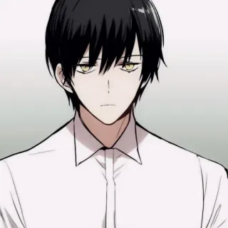 🕯 anime, manga, character, man, guy, black hair, illustration telegram sticker