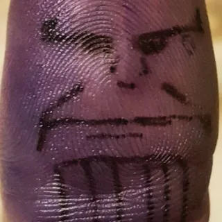 👍 Thanos Marvel, supervilão, roxo, personagem de quadrinhos, vilão telegram sticker