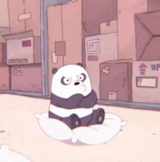 🧸 Panda We Bare Bears панда, мы обычные медведи, мультфильм, злой whatsapp sticker