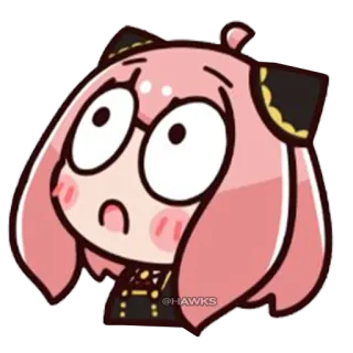 😲 Anya Forger Spy x Family Anime, Spy x Family, Anya Forger, Niedlich, Cartoon, Reaktion, Kawaii telegram sticker