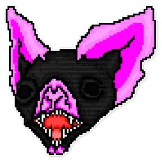 😈 murciélago, animal, pixel, halloween, monstruo whatsapp sticker