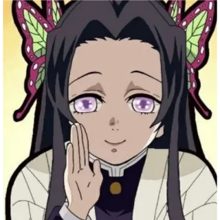 🙂 Kanae Kocho Demon Slayer anime, kanae kocho, demon slayer, butterfly, character, manga telegram sticker