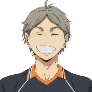 😁 Kōshi Sugawara Haikyu!! Аниме, Манга, Волейбол, Улыбка, Haikyuu, Сугавара telegram sticker