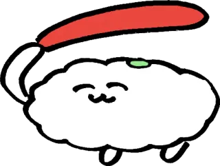👋 Sushi, Fofo, Comida, Kawaii, Desenho animado whatsapp sticker