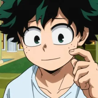 🥦 Izuku Midoriya My Hero Academia 애니메이션, 만화, 나의 히어로 아카데미아, 미도리야 이즈쿠, 데쿠 telegram sticker