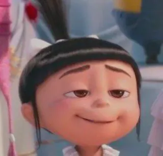 😏 Agnes Despicable Me cartoon, funny, girl, meme, animation telegram sticker