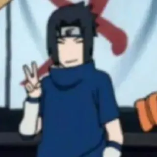 🥠 Sasuke Uchiha Naruto anime, cartoon, character, ninja, peace, anime character telegram sticker