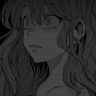 🖤 Anime, Mangá, Retrato, Menina, Chocada telegram sticker